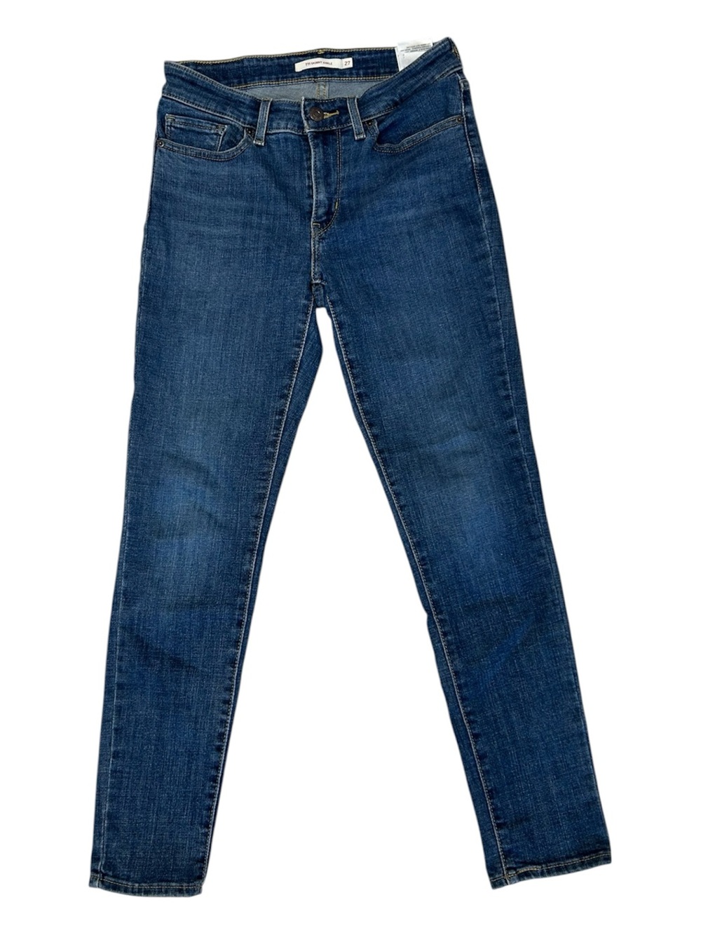 Levis 711 Skinny Ankle Jeans Womens 27 Blue Stretch medium wash